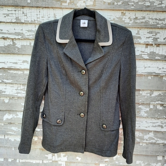 🌟 CAbi Crew Ponte Knit Gray Jacket Blazer Women’s Size Small #3030 - Picture 2 of 7